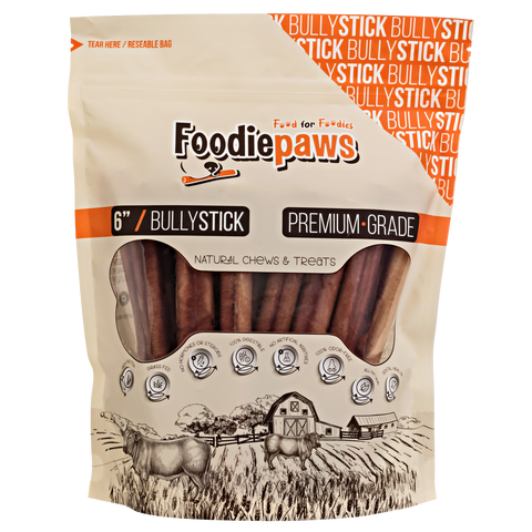 5" Bully Sticks 25 Count - All Natural Premium Grade, Odor Free