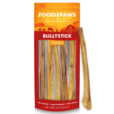 FoodiePaws 12-Inch Jumbo Bully Sticks — 5 Pack resealable bag
