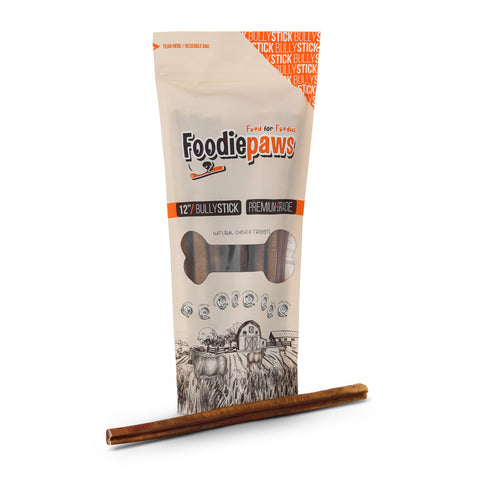 12" Jumbo Bully Sticks - All Natural Premium Grade, Odor Free