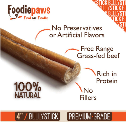 4" Standard Bully Sticks 1 lbs - All Natural Premium Grade, Odor Free